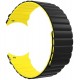 Ремешок Silicone Magnet для смарт-часов Samsung/Amazfit/Huawei (20mm) Black/Yellow