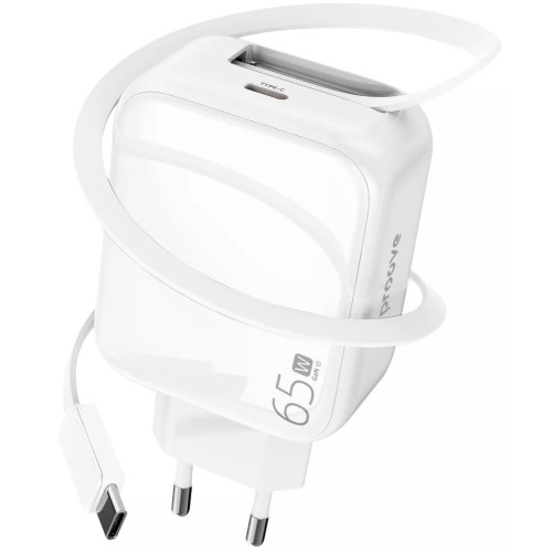 Сетевое зарядное устройство Proove Fixtape GaN Type-C 65W White (WCFP65010202)