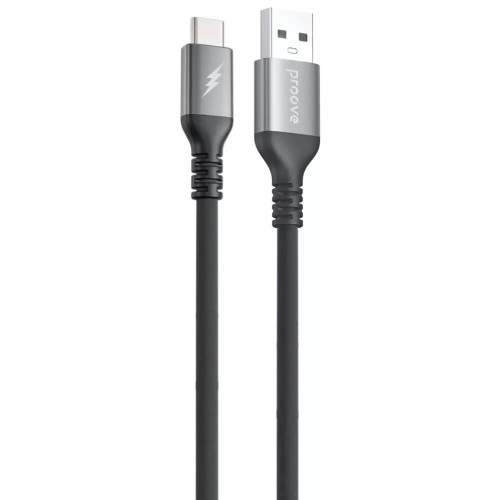Кабель Proove ReGen Silicone USB to Type-C 3A 1m Black (CCRS12001102)