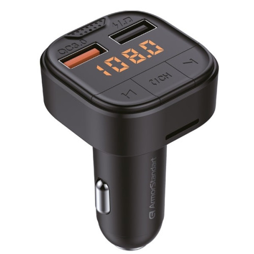 FM-трансмиттер ArmorStandart ASF1 18W QC3.0 2xUSB Black (ARM82826)