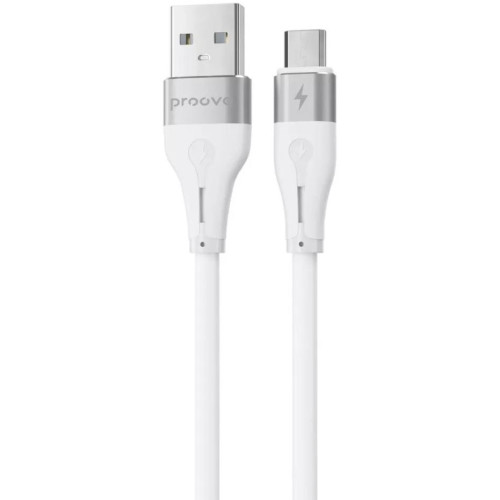 Кабель Proove Soft Silicone USB to Micro 2.4A 1m White (CCSO20001302)