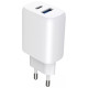 Сетевое зарядное устройство Proove Silicone Power 2 30W (Type-C + USB) + cable Type-C to Type-C 1m White (WCSP23011002) - Фото 2