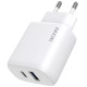 Сетевое зарядное устройство Proove Silicone Power 2 30W (Type-C + USB) + cable Type-C to Type-C 1m White (WCSP23011002) - Фото 3
