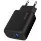 Сетевое зарядное устройство Proove Silicone Power 2 30W (Type-C + USB) + cable Type-C to Type-C 1m Black (WCSP23011001) - Фото 3