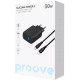 Сетевое зарядное устройство Proove Silicone Power 2 30W (Type-C + USB) + cable Type-C to Type-C 1m Black (WCSP23011001) - Фото 5