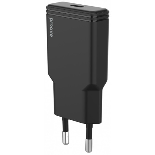 Мережевий зарядний пристрій Proove Slender 20W Type-C Black (WCSS20010001)