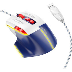 Мышка Hoco GM31 Overlord Luminous White/Blue