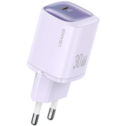 Мережевий зарядний пристрій Usams US-CC251 single USB-C PD3.0 30W 3A Purple