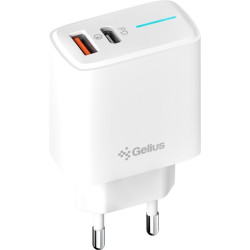 Сетевое зярядное устройство Gelius Genesis Radiance GP-HC058 25W USB+Type-C QC PD White