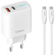 Мережевий зарядний пристрій Gelius Genesis Radiance GP-HC058 25W USB+Type-C QC PD + cable Gelius One Type-C to Type-C White - Фото 1