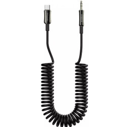 AUX кабель Proove Steel Spring Type-C to 3.5mm 1m Black (ACSS00005201)