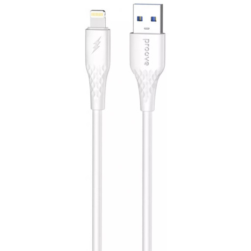 Кабель Proove GridLine USB to Lightning 2.4A 1m White (CCGL12001102)