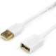 USB подовжувач Atcom USB 2.0 AM/AF 0.8m білий (13424) - Фото 1