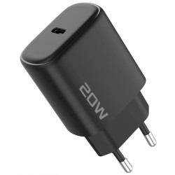 Сетевое зарядное устройство Proove Silicone Power 2 20W (Type-C) + cable Type-C to Lightning 1m Black (WCSP22010001)