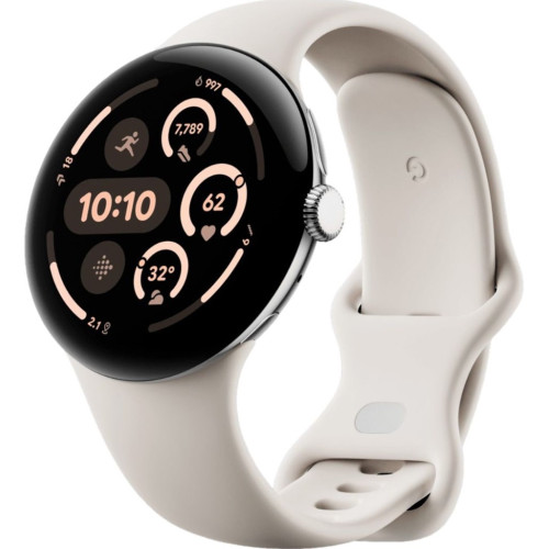 Смарт-годинник Google Pixel Watch 3 41mm Wi-Fi Polished Silver Aluminum Case/Porcelain Active Band