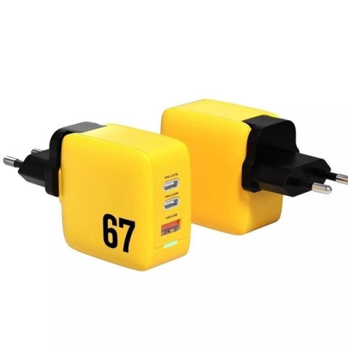 СЗУ Veron TC-67 GaN 67W PD QC3.0 Yellow