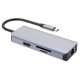 USB HUB Proove Iron Link 6 in 1 (2*USB3.0 + SD/TF + RJ45 + HDMI) Silver (HBI700010004) - Фото 2