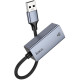 Адаптер Hoco UA37 USB-A to RJ45 Metal Gray - Фото 1