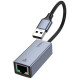 Адаптер Hoco UA37 USB-A to RJ45 Metal Gray - Фото 2