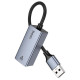 Адаптер Hoco UA37 USB-A to RJ45 Metal Gray - Фото 4