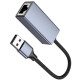 Адаптер Hoco UA37 USB-A to RJ45 Metal Gray - Фото 5