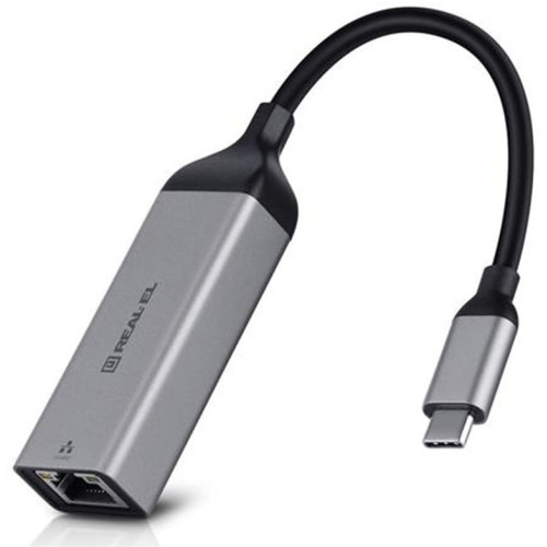 Сетевой адаптер REAL-EL CE-150 Type-C to RJ45 0.1 м Black (EL123110004)