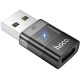 Адаптер Hoco UA36C USB male to Type-C female USB2.0 Black - Фото 1