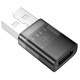 Адаптер Hoco UA36C USB male to Type-C female USB2.0 Black - Фото 2