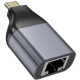 Адаптер Hoco UA35 Type-C to RJ45 Metal Gray - Фото 2