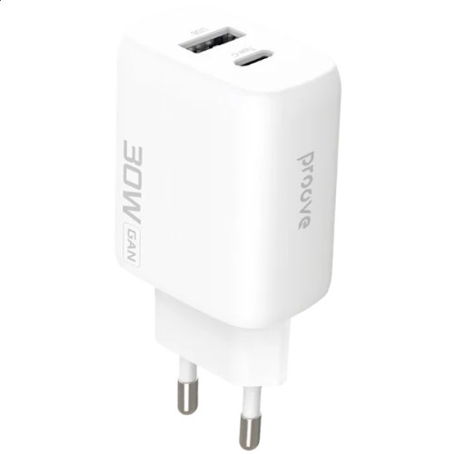 СЗУ Proove Silicone Power 2 30W (Type-C + USB) White (WCSP23110002)