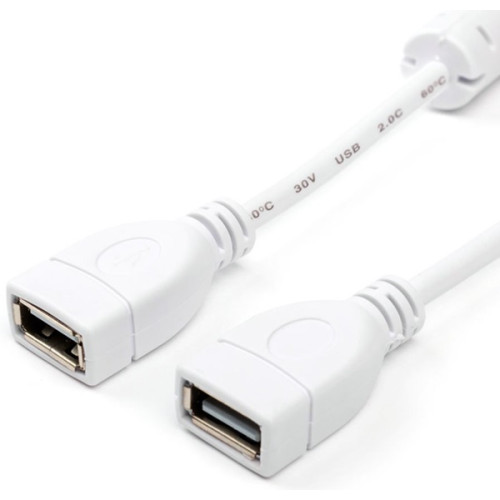 Кабель Atcom USB-USB 2.0 (F/F) 1.8m White (15647)