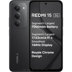 Смартфон Xiaomi Redmi 15 5G 8/256GB NFC Midnight Black (No Adapter) Global