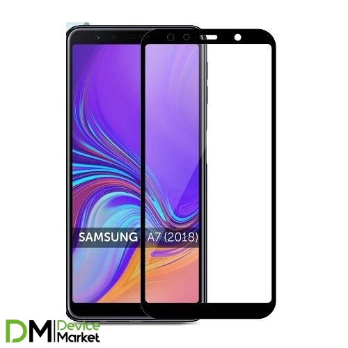Защитное стекло Samsung A7 2018 (A750) Black