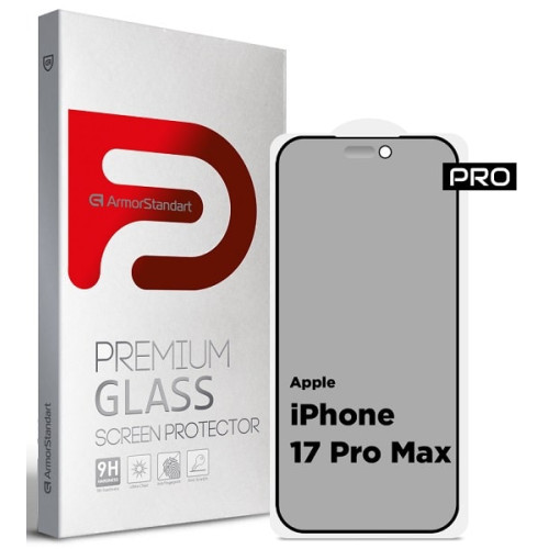 Защитное стекло ArmorStandart Pro Anti-spy Matte для Apple iPhone 17 Pro Max (ARM86419)