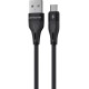 Кабель Proove Soft Silicone USB to Micro 2.4A 1m Black (CCSO20001301) - Фото 1