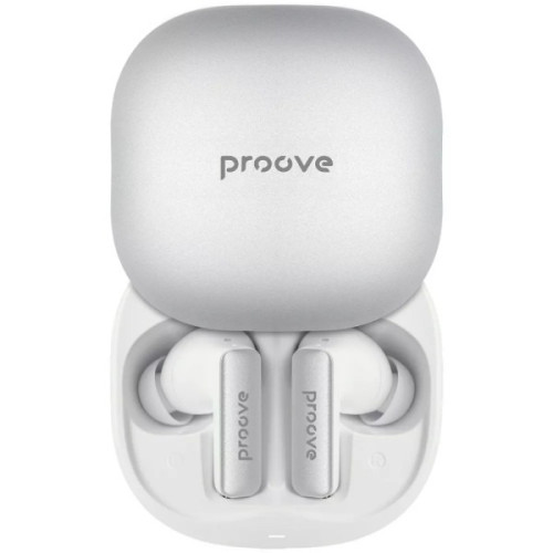 Bluetooth-гарнитура Proove NoLimit TWS with Hybrid ANC (APP) White/Silver (TWNL0001AP26)