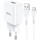 СЗУ Hoco N9 2.1A USB + cable Micro-USB 1m White - Фото 1