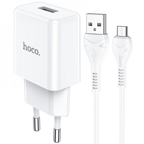 СЗУ Hoco N9 2.1A USB + cable Micro-USB 1m White