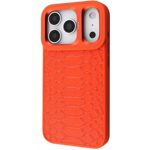 Чохол Kajsa Snake Pattern with Magnetic Ring iPhone 17 Pro Max Orange