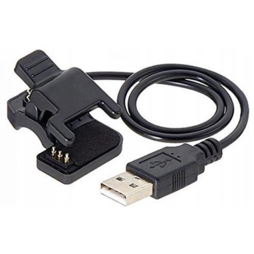 Зарядний кабель для смарт-годинників 3-pin Clip Black