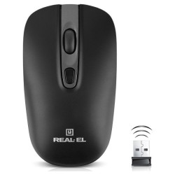 Мишка REAL-EL RM-350 Wireless Black (EL123200043)