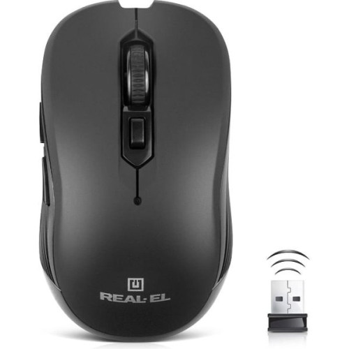 Мышка REAL-EL RM-331 Wireless Black (EL123200044)