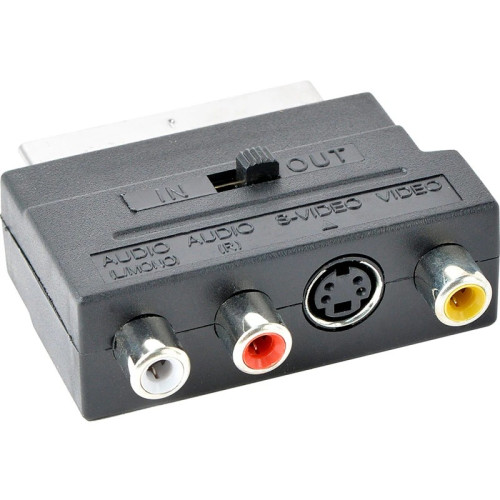 Адаптер Cablexpert SCART - S-Video, 3xRCA (M/F)  Черний (CCV-4415)