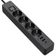 Фильтр питания СolorWay 4 розетки, 2USB-A,Type-C (24W) 2м Black (CW-CHE432PDB) - Фото 1