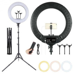 Лампа кольцеевая LED RL-18 (46cm) 55W 3m cable 3 holder Black