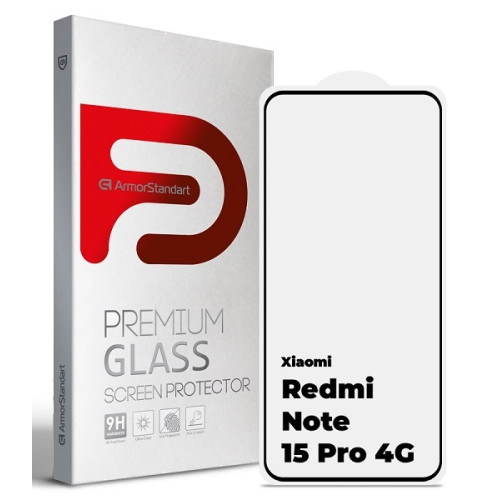 Защитное стекло ArmorStandart Edge Glue Curved для Xiaomi Redmi Note 15 Pro 4G (ARM90804)