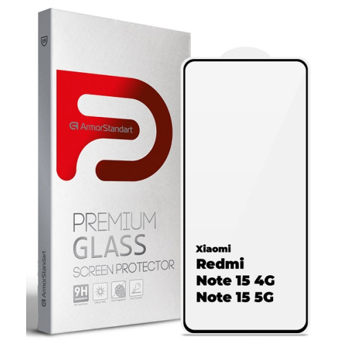 Защитное стекло ArmorStandart Edge Glue Curved для Xiaomi Redmi Note 15 4G/Note 15 5G (ARM90044)