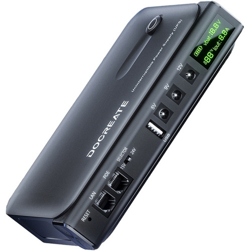 Портативный источник питания для роутера Docreate 36W DC1036L UPS (No battery) Black EU
