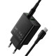 Мережевий зарядний пристрій Hoco CS95A Leader PD30W+QC3.0 (1USB-A/1C) + cable Type-C to Type-C Black - Фото 3