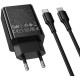 Сетевое зарядное устройство Hoco CS95A Leader PD30W+QC3.0 (1USB-A/1C) + cable Type-C to Type-C Black - Фото 5
